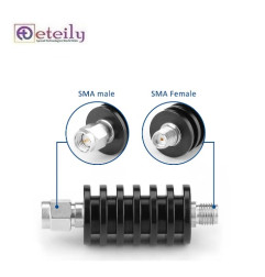 Eteily RF SMA coaxial fixed attenuator,DC to 3GHz/4GHz,10W 1db.2db.3db.5db.6db.10db.20db.30db.40db.50db Attenuator