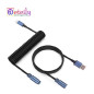 Eteily Cable Usb To Type C Coil Aviation Cable Nylon Coiled Cable Appliance Computer Keyboard Eteily Cable Usb To Type C Coil Aviation Cable Nylon Coiled Cable Appliance Computer Keyboard