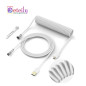 Eteily Custom Coiled Usb C Charging Cable Double Sleeved Detachable Metal Aviator Coiled Keyboard Cable Eteily Custom Coiled Usb C Charging Cable Double Sleeved Detachable Metal Aviator Coiled Keyboard Cable