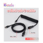 Eteily Cable Braided Spiral Type C 3a Curly Usb C Coiled Cable With Power Delivery 60w Fast Charging For Keyboard
