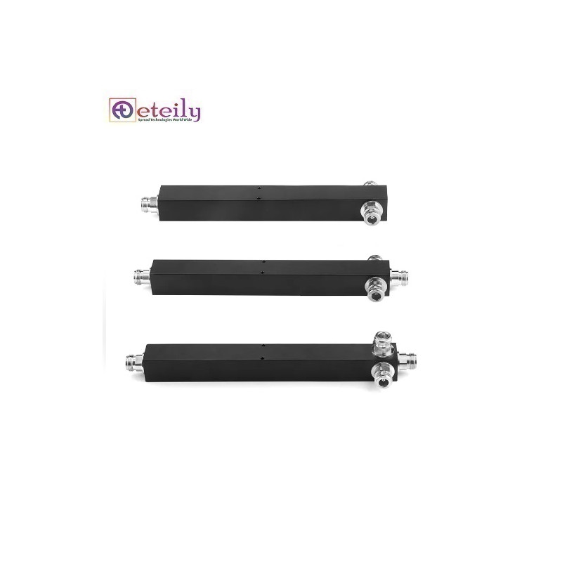 ETEILY Factory price Black square 698-2700MHz low VSWR ZD Brand RF 4 way Power Splitter with N Female connector