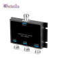 Eteily Low PIM N-Female rf square Micro-Strip 4 way Power Splitter 698-2700MHz