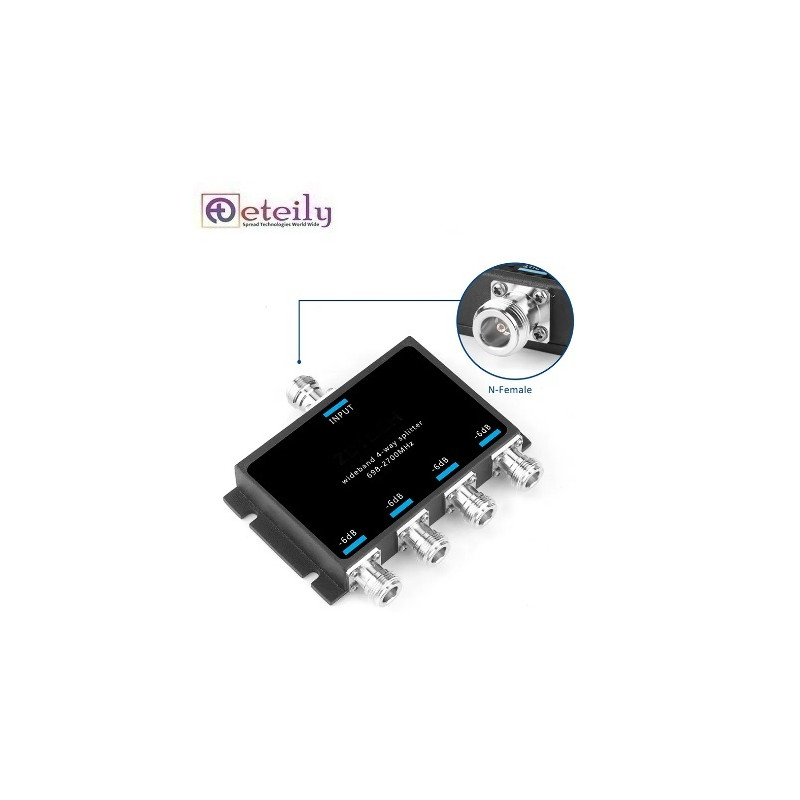 Eteily Factory Price Power Divider 4 Way Microwave Splitter 698-4000MHz with sma-Female Connector Divider 2 Way Eteily Factory Price Power Divider 4 Way Microwave Splitter 698-4000MHz with sma-Female Connector Divider 2 Way