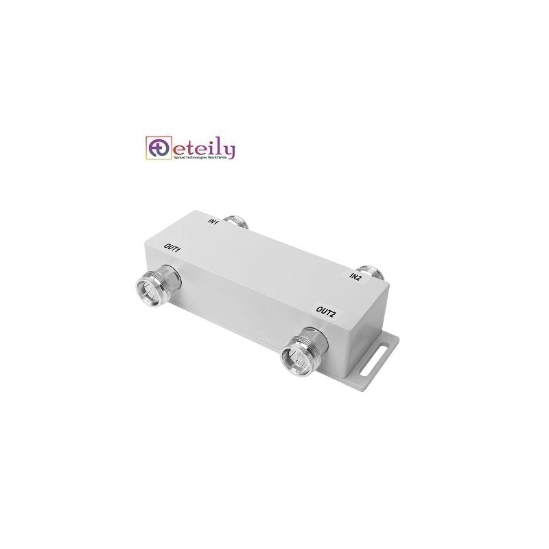 Eteily customized OEM ODM DAS RF 4.3-10 Female 300W 698-3800mHz 2x2 3dB Hybrid Coupler Combiner