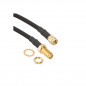 SMA Female Bulkhead St. Connector With HLF240 Cable (L-3Mtr) + SMA Male St. Connector SMA Female Bulkhead St. Connector With HLF240 Cable (L-3Mtr) + SMA Male St. Connector