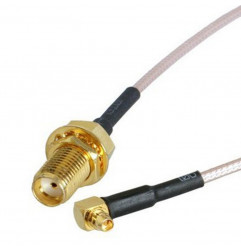 SMA Female Bulkhead St. Connector With RG178 Cable (L-10CM) + MMCX Male Right Angle Connector