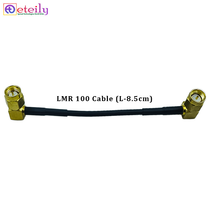SMA Male Right Angle Connector With LMR100 Cable (L-8.5CM) + SMA Male Right Angle Connector (RX, Facing Downside) SMA Male Right Angle Connector With LMR100 Cable (L-8.5CM) + SMA Male Right Angle Connector (RX, Facing Downside)