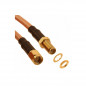 SMA Male St. Connector With RG142 Cable (L–3Mtr) + SMA Female Bulkhead St. Connector SMA Male St. Connector With RG142 Cable (L–3Mtr) + SMA Female Bulkhead St. Connector