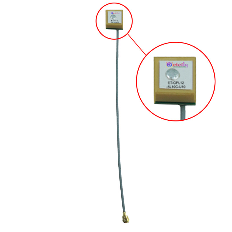 GPS/GLONASS L1+L2 Active Ceramic Patch Antenna With 1.13mm Cable (L-10CM) + UFL (10*10*4mm) GPS/GLONASS L1+L2 Active Ceramic Patch Antenna With 1.13mm Cable (L-10CM) + UFL (10*10*4mm)