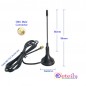 GSM 3dBi Spring Magnetic Antenna With RG174 Cable (L-3Mtr) + SMA Male St. Connector GSM 3dBi Spring Magnetic Antenna With RG174 Cable (L-3Mtr) + SMA Male St. Connector