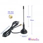 868MHz 3dBi Magnetic Antenna with RG174 Cable (L-3Mtr) + SMA (M) St. Connector 868MHz 3dBi Magnetic Antenna with RG174 Cable (L-3Mtr) + SMA (M) St. Connector