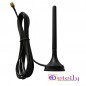 915MHz 3dBi Rubber Magnetic Antenna With RG174 Cable (L-3Mtr) + SMA Male St. Connector