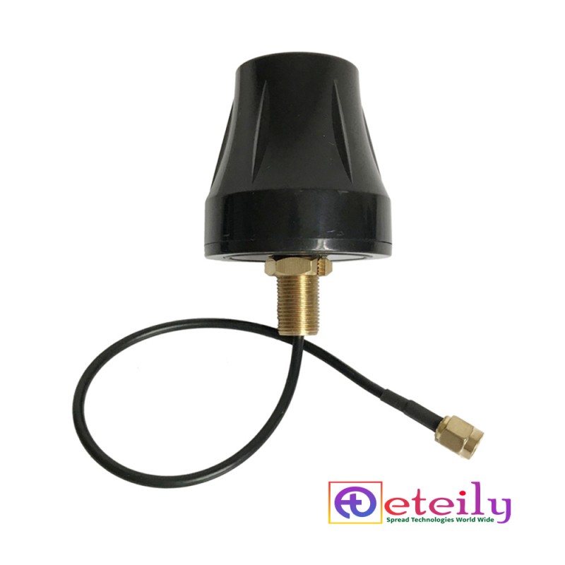 GPS/IRNSS L1+L5 Screw Mount Cup Shape Antenna With RG174 Cable (L-3mtr) + SMA Male St. Connector GPS/IRNSS L1+L5 Screw Mount Cup Shape Antenna With RG174 Cable (L-3mtr) + SMA Male St. Connector