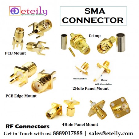 SMA (F) BH St. Connector for RG58 Cable