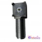 N Female Bulkhead R/A PCB Mount Connector (LONG THREAD SW)
