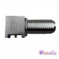 N Female Bulkhead R/A PCB Mount Connector (LONG THREAD SW)