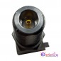 N Female Bulkhead R/A PCB Mount Connector (LONG THREAD SW)