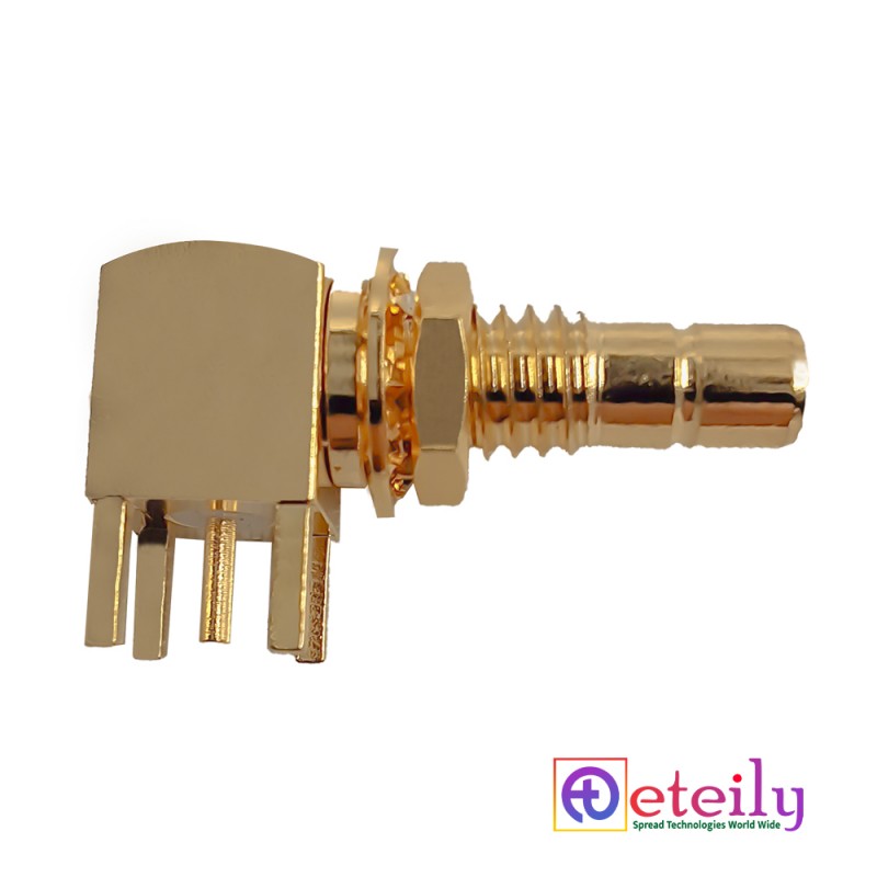 SMB (M) R/A Bulkhead PCB Mount Connector