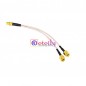 SMA Female Bulkhead St. Connector With RG316 Cable (L-15CM) + 2*SMA Male St. Connector (Y-type Splitter Combiner) SMA Female Bulkhead St. Connector With RG316 Cable (L-15CM) + 2*SMA Male St. Connector (Y-type Splitter Combiner)
