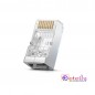 RJ45 Male Connector Silver Plated