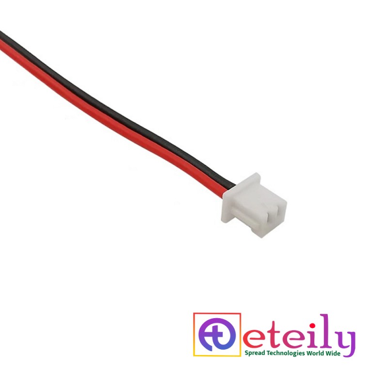 JST Connector 2 Pin 150mm Cable Pitch 1.25mm WHITE COLOR JST Connector 2 Pin 150mm Cable Pitch 1.25mm WHITE COLOR