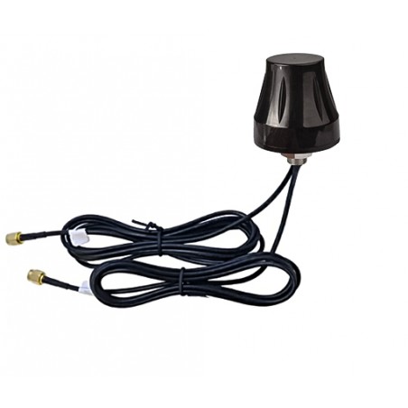 GPS+ 4G Cup Shape Screw Mount Antenna with RG174 (L-1Mtr ) Cable + 2*SMA Male St. Connector