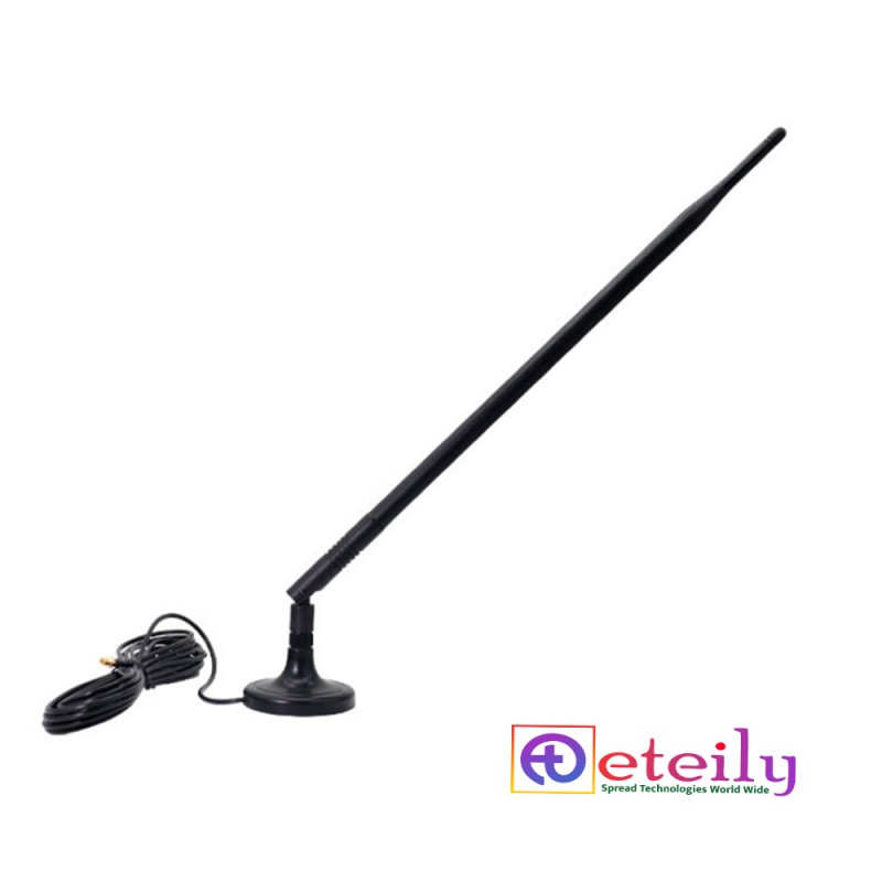 4G 9dBi Rubber Magnetic Antenna With RG174 Cable (L-3Mtr) + SMA Male St. Connector