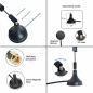 5G 10dBi Spring Magnetic Antenna With RG174 Cable (L-3m) + SMA Male St. Connector