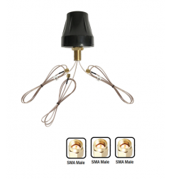 GPS/GLONASS/GSM Screw Mount Cup shape Antenna with RG178 Cable (L-3MTR) + 3*SMA Male St. Connector