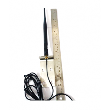 915MHz 5dBi Rubber Duck Antenna With RG174 Cable (L-3Mtr) + SMA Male St. Connector (With L Bracket)