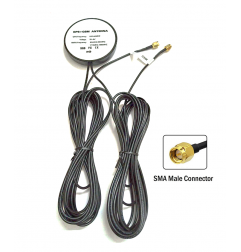 GPS + GSM Combo Magnetic Antenna With RG174 Cable (L-3Mtr) + 2*SMA Male St. Connector (80mm)